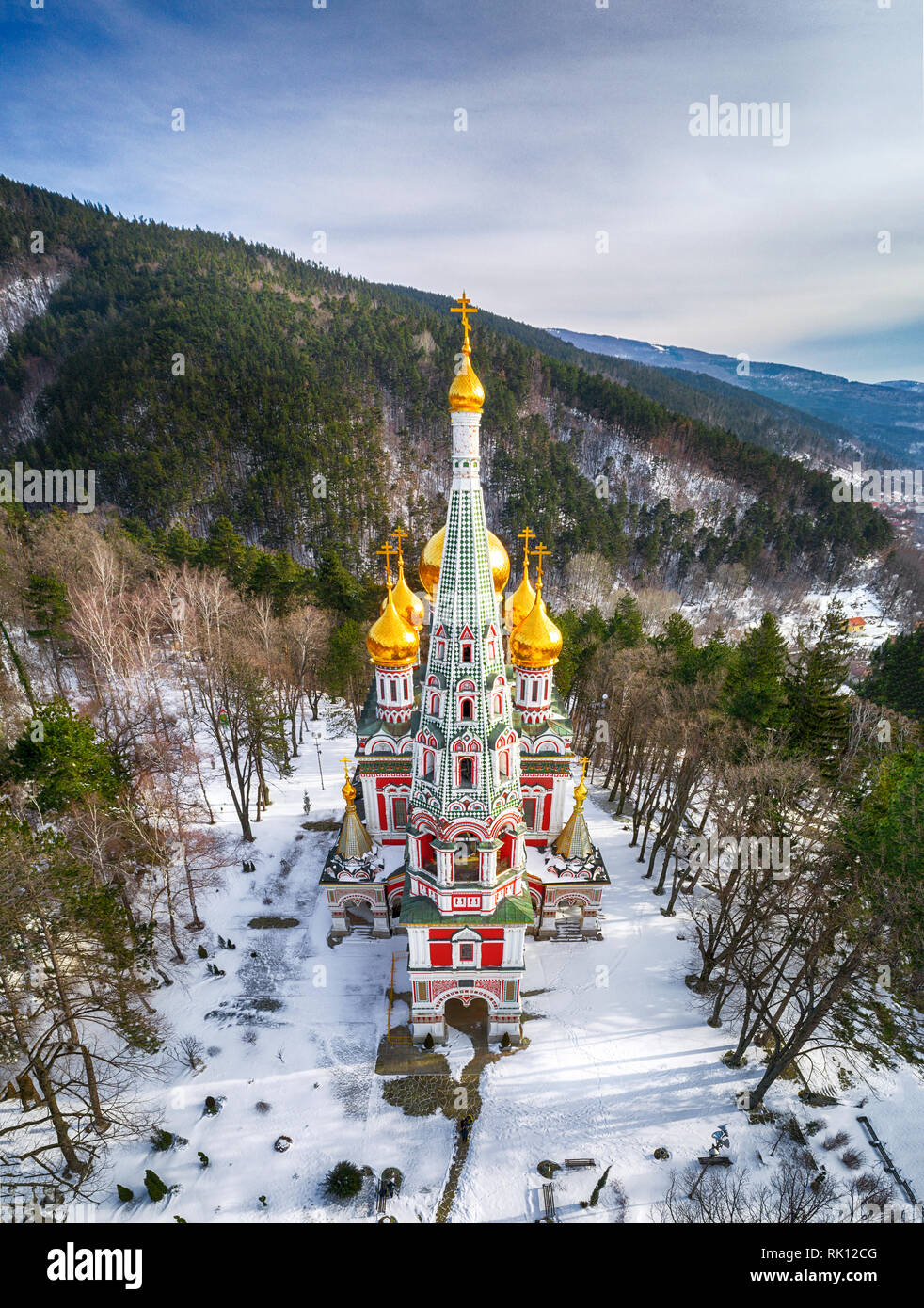 El Invierno La Nieve Vista Del Templo Conmemorativo Del Nacimiento De