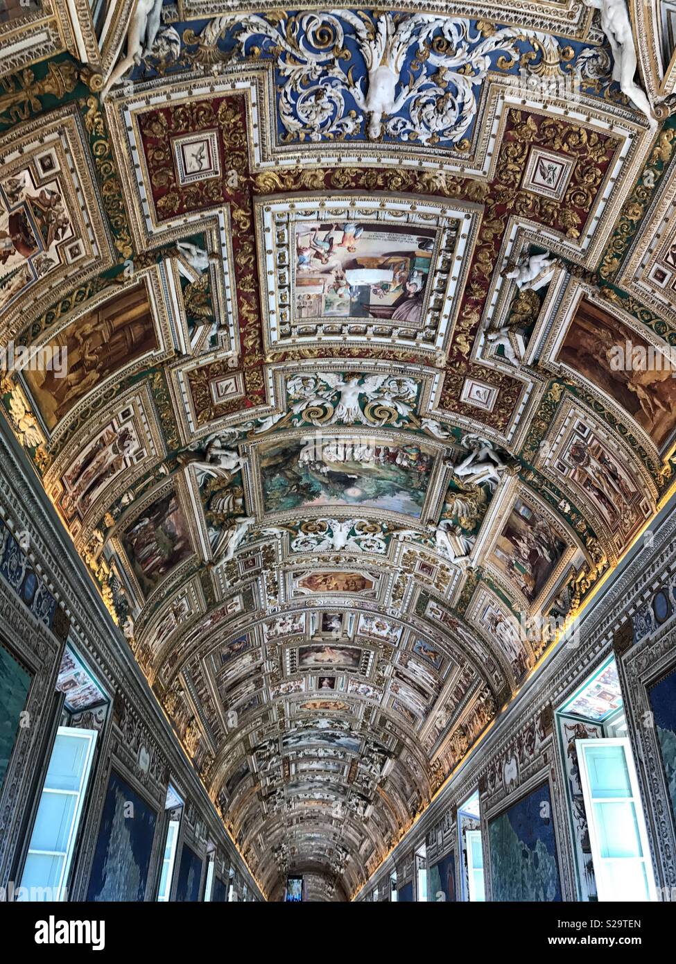 El Techo De La Galer A De Los Mapas En El Museo Del Vaticano Roma