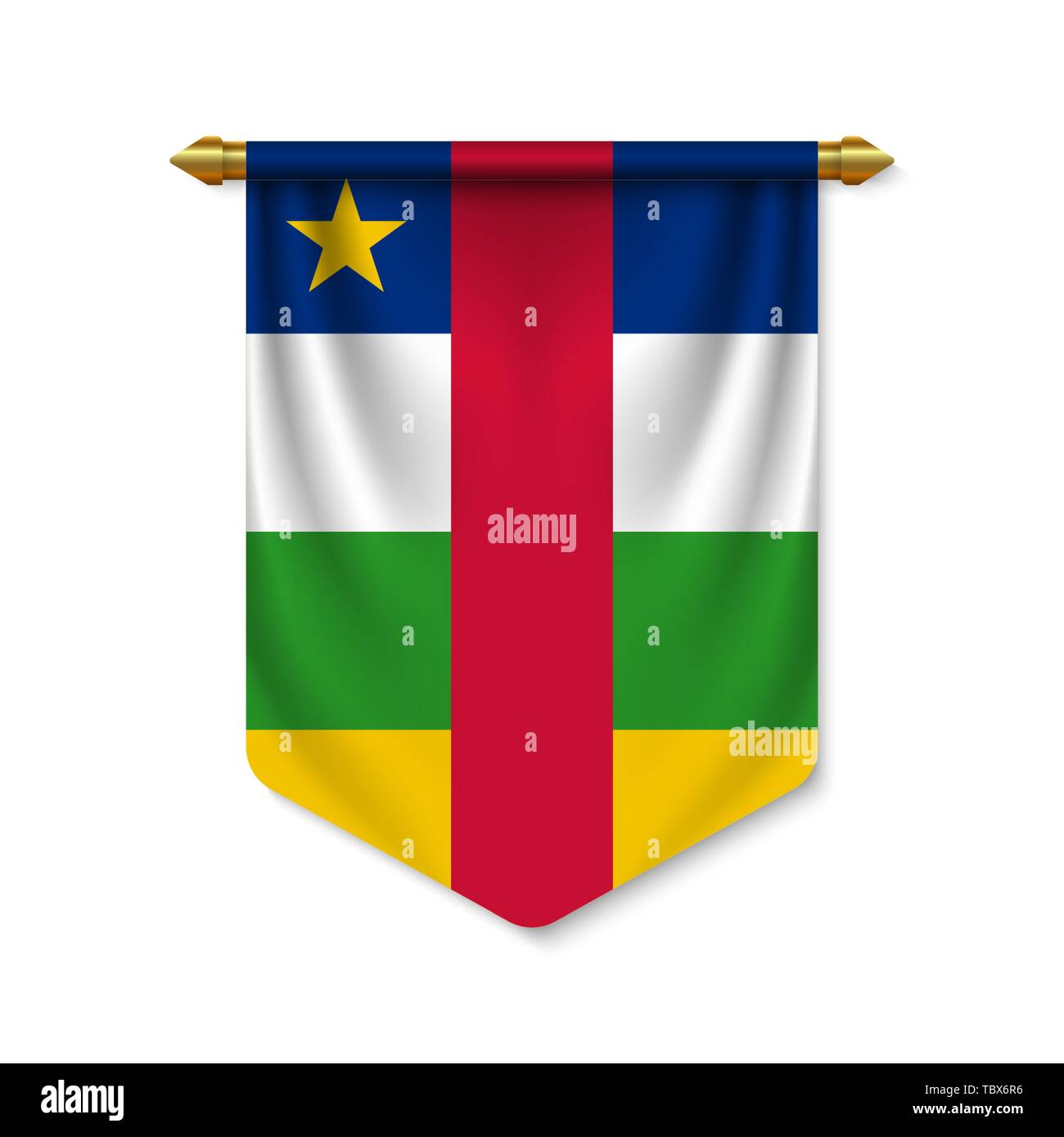 Pennant Realistas En D Con La Bandera De La Rep Blica Centroafricana