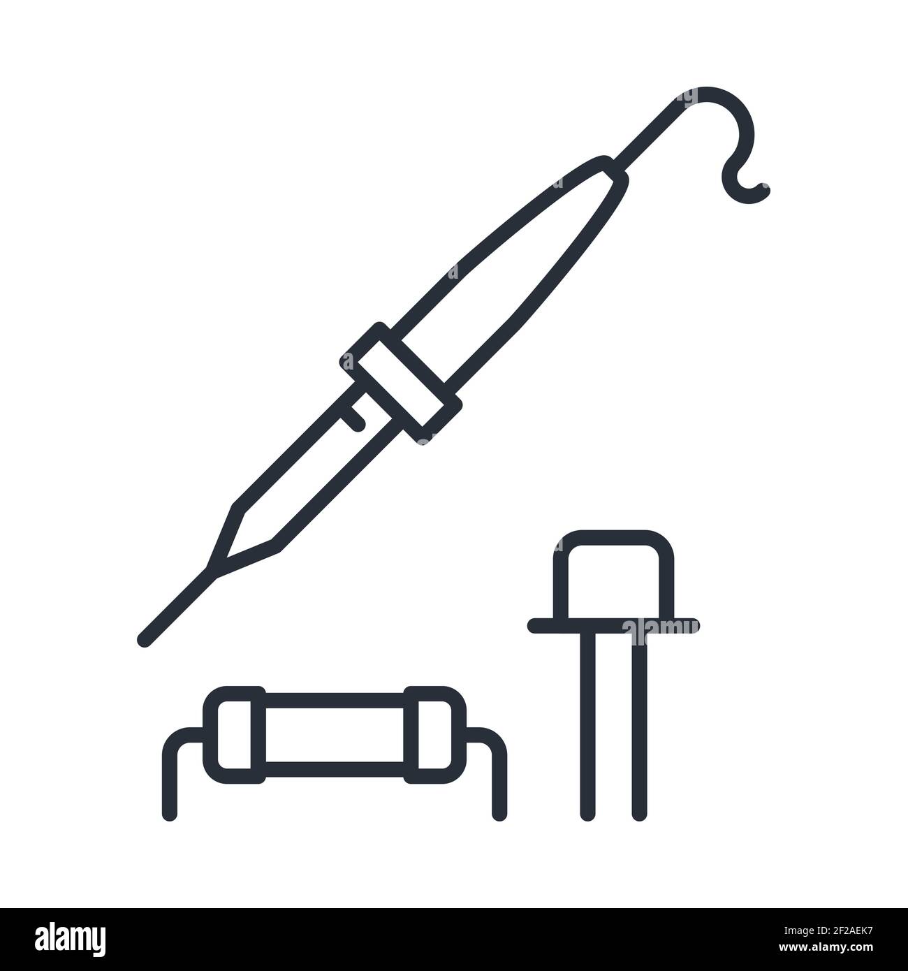 Fer Souder Lectrique Ic Ne Et R Sistance Avec Diode Soudure