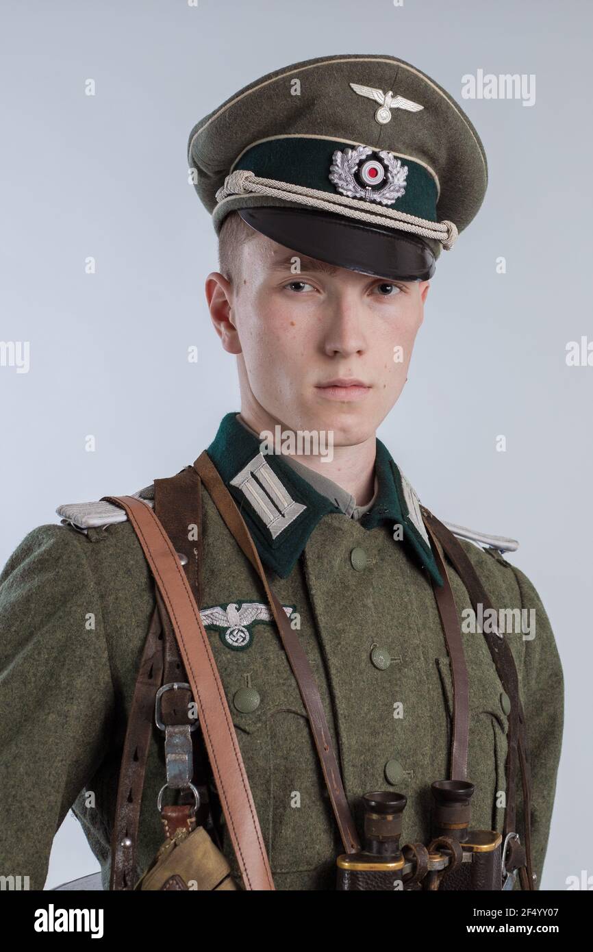 Homme Acteur R Acteur En Uniforme Militaire Historique Comme Officier