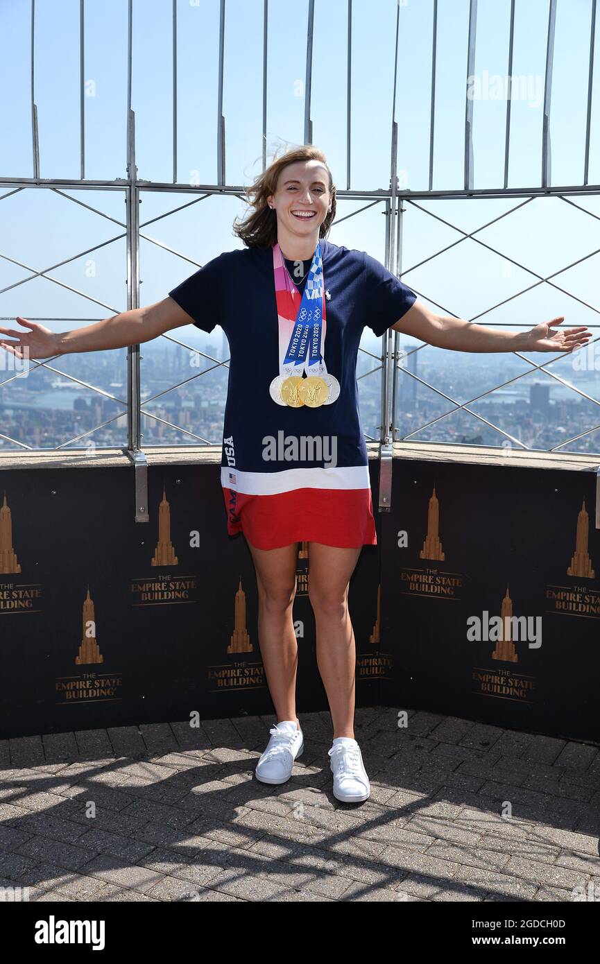 La Nageuse Am Ricaine Katie Ledecky Porte Ses Deux M Dailles D Or Et