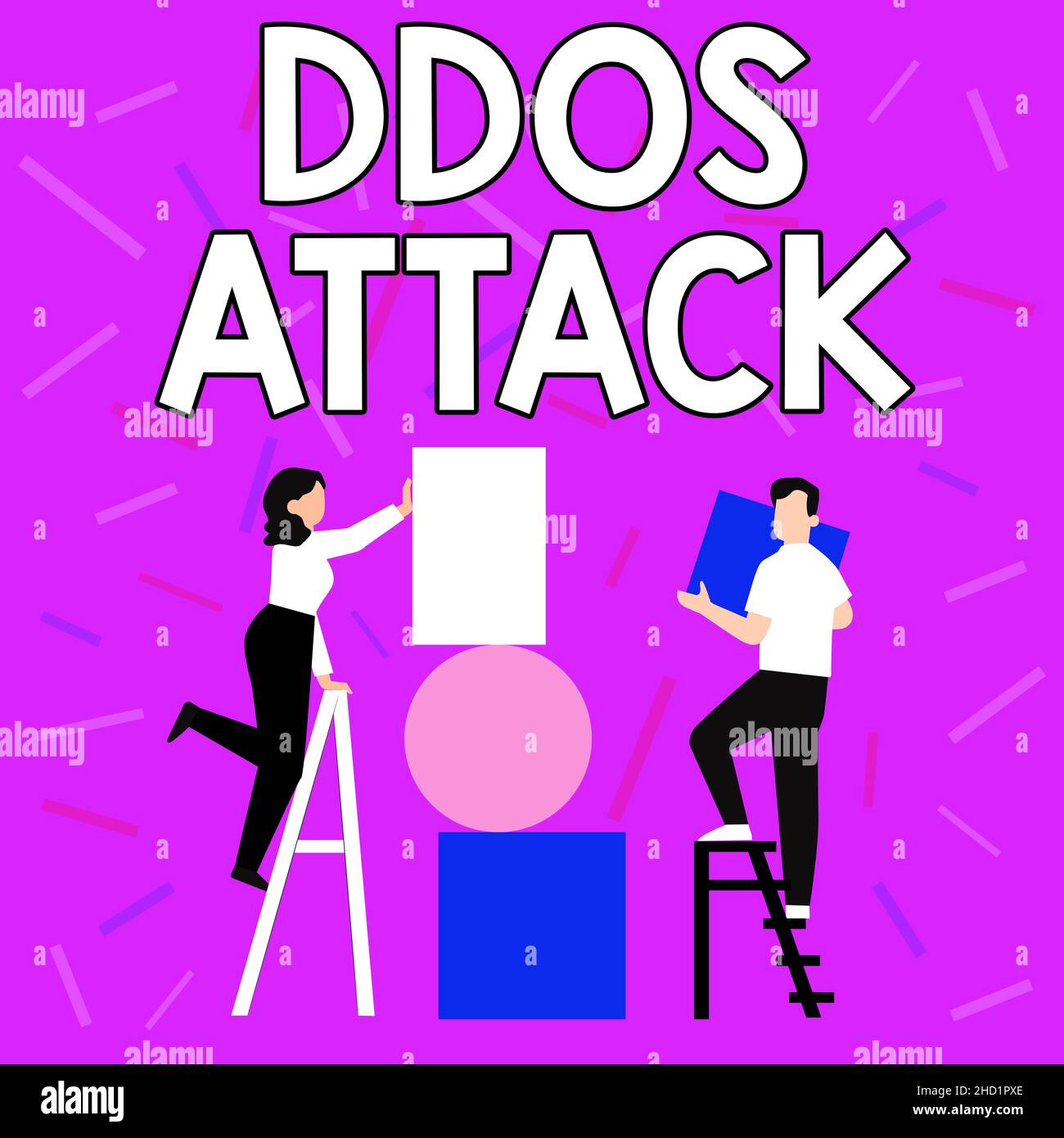 Écriture affichant le texte attaque DDoS Mot écrit sur l accès perturbé