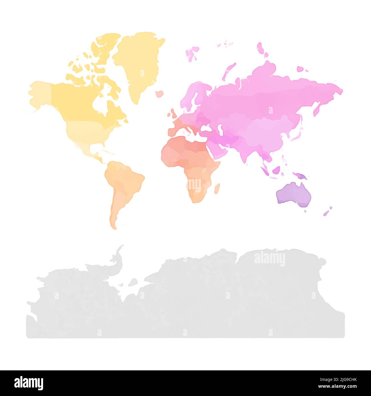 Carte du monde aquarelle europe Banque d images détourées Alamy