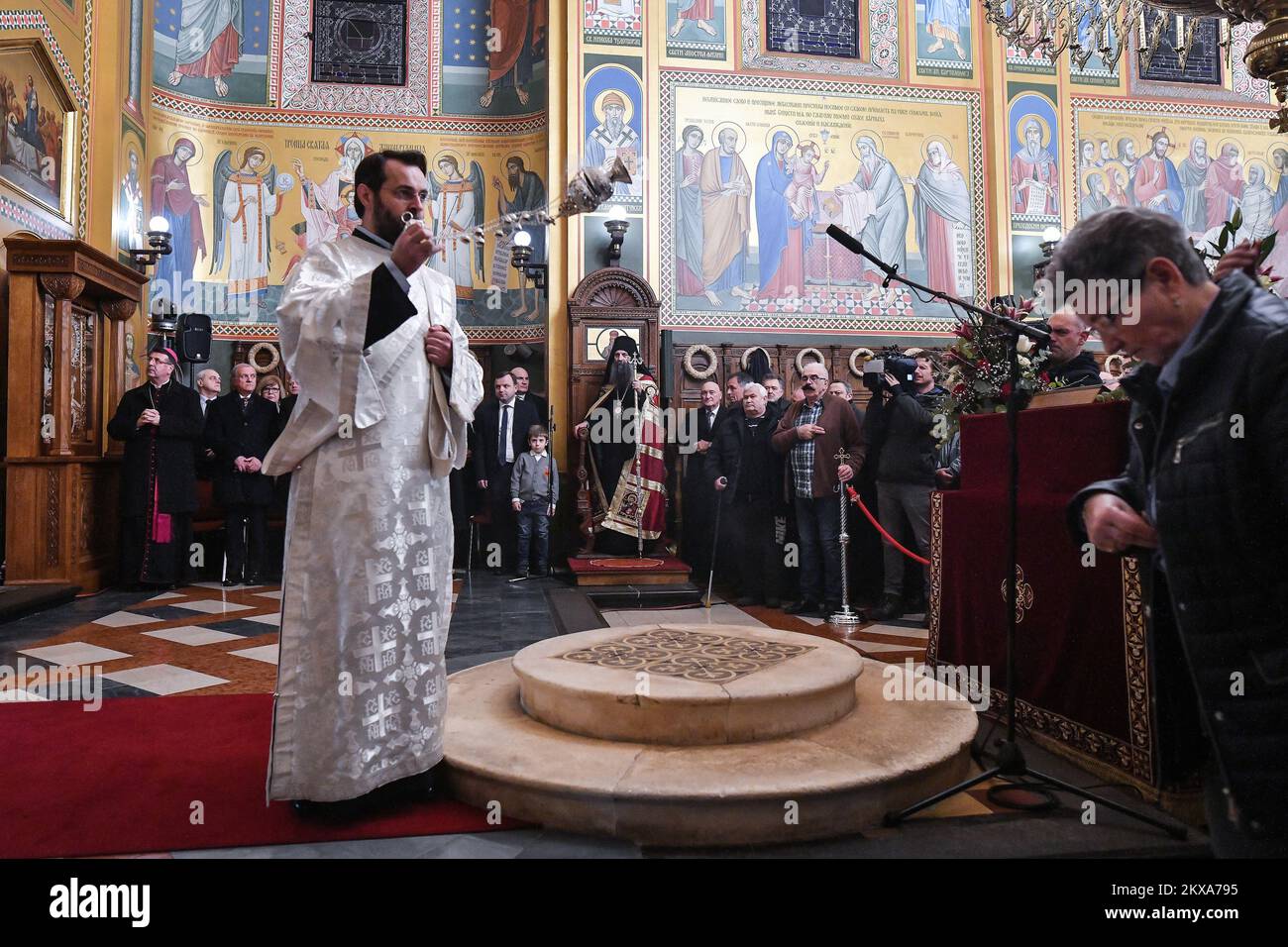 06 01 2019 Zagreb Croatie Messe du soir à la veille de Noël dans