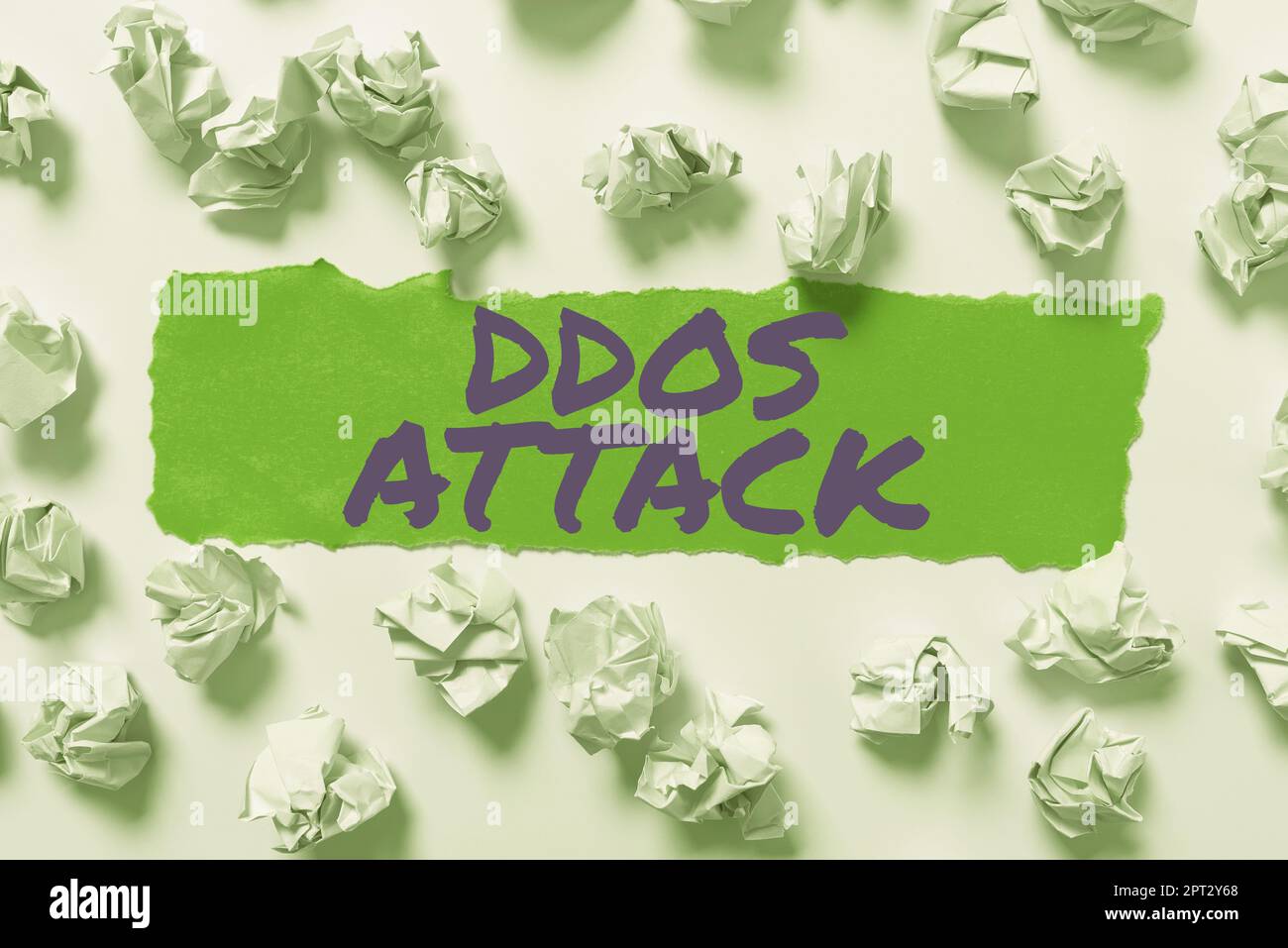 Attaque DDoS de texte d écriture manuscrite Business présente l accès