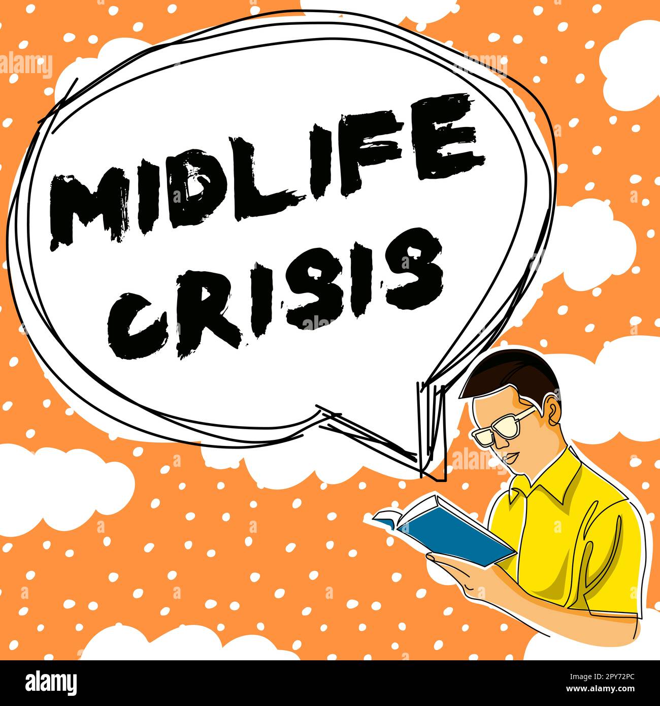 Écriture affichage de texte Midlife Crisis concept signification