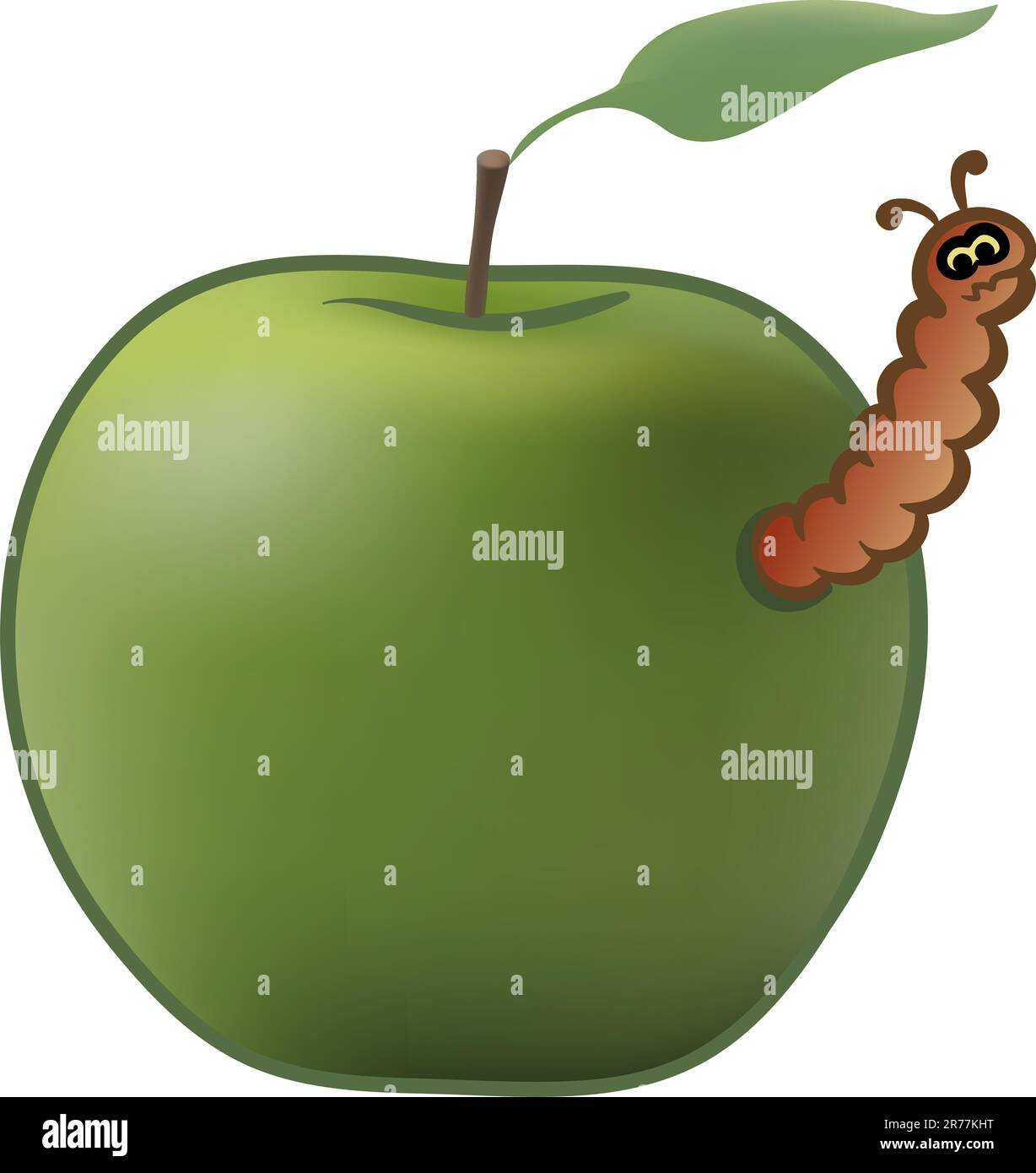 Ver Dans La Pomme Banque D Images Vectorielles Alamy