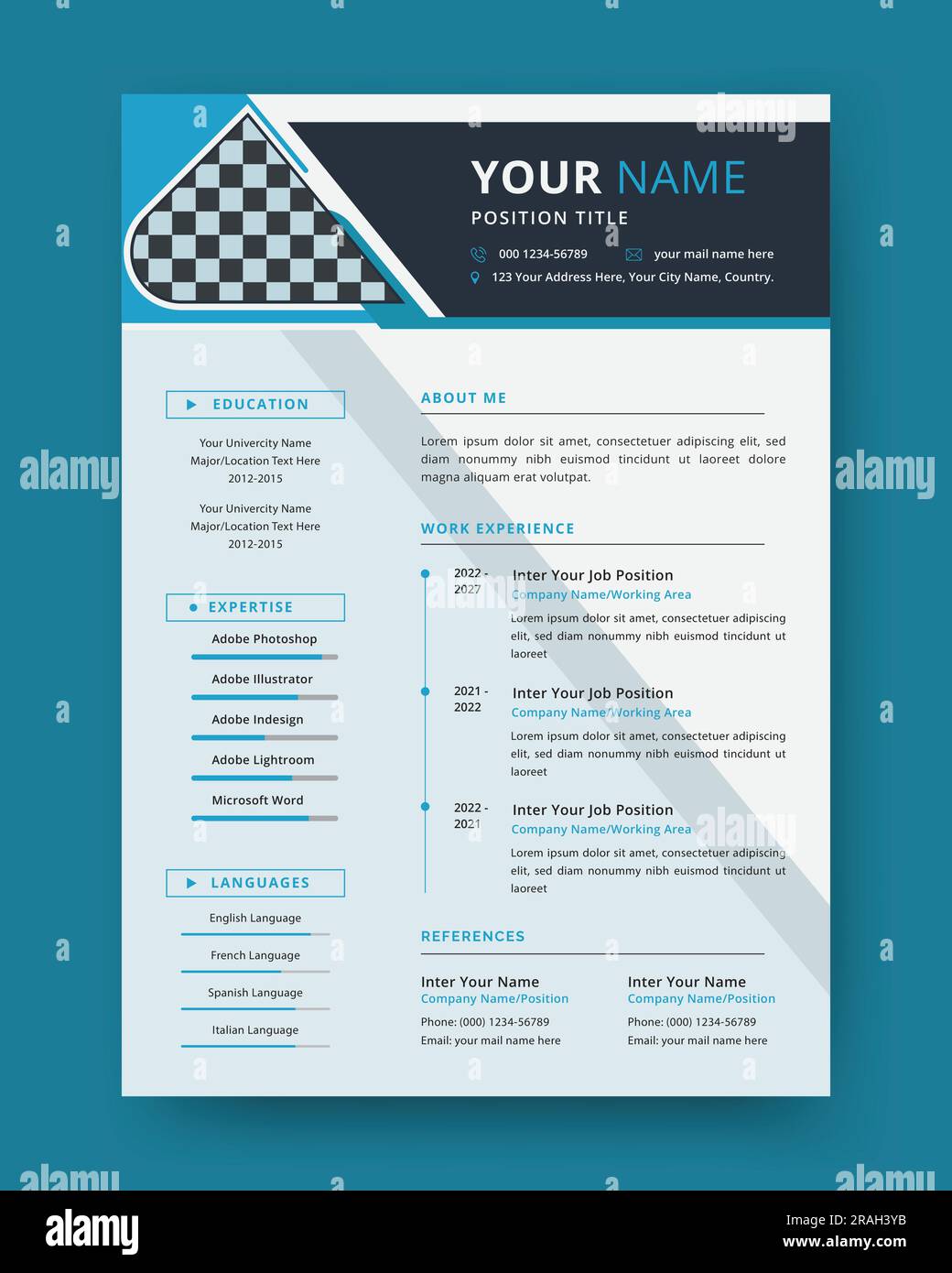 Conception De Mod Les De Cv Ou De Cv Cr Atifs Et Minimalistes Avec Des