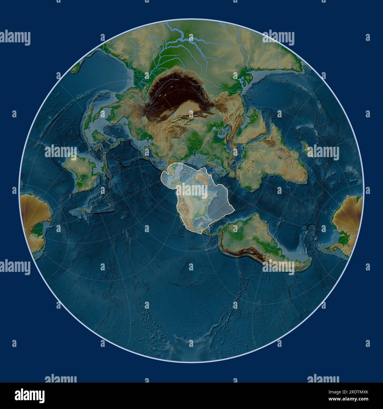 La Plaque Tectonique Nord Am Ricaine Sur La Carte D L Vation Physique