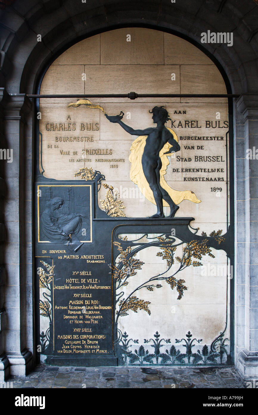 Memorial Art Nouveau Charles Buls Par Victor Horta La Grand Place