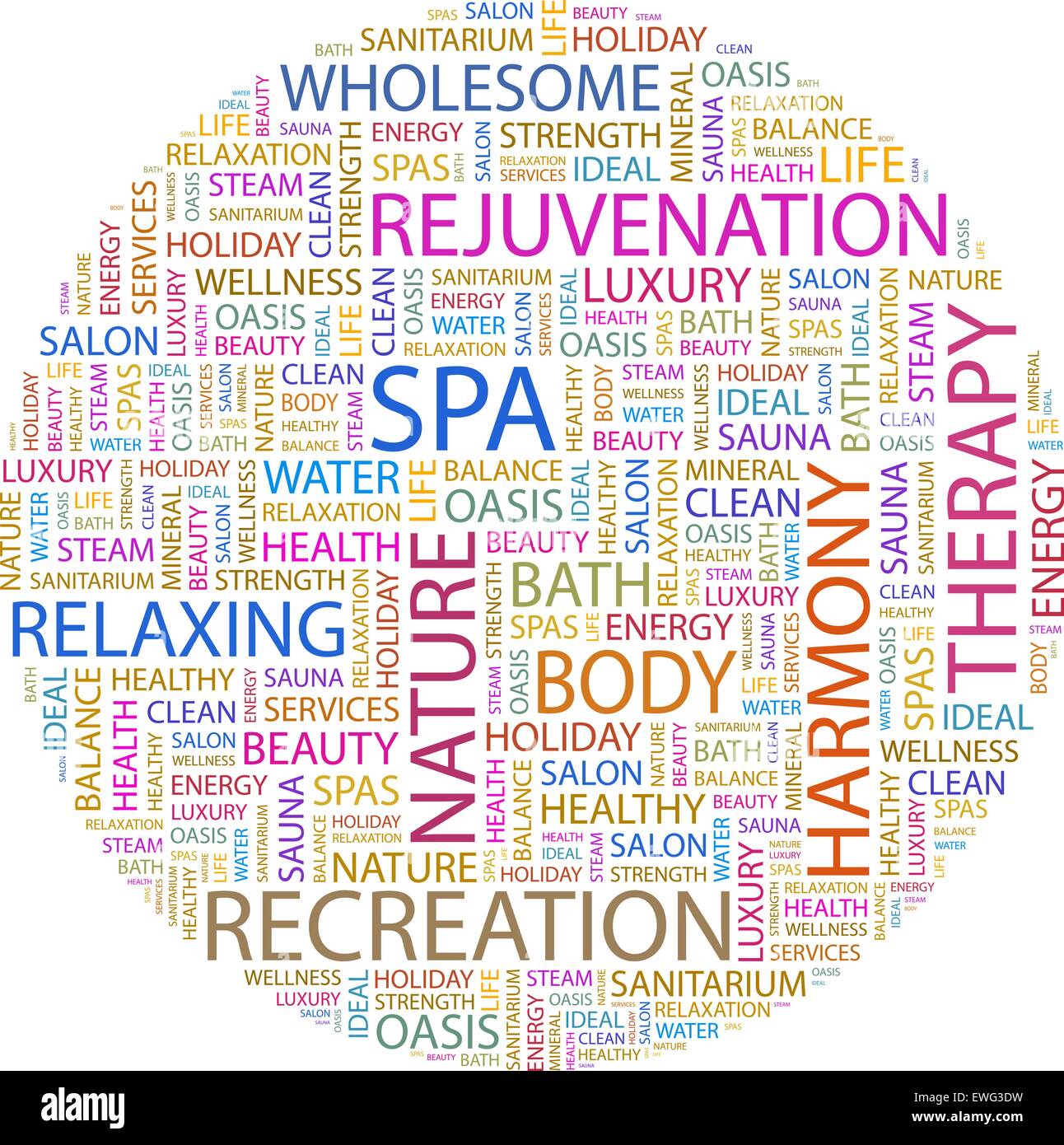 Spa Nuage De Mots Illustration Tag Cloud Concept Collage Image