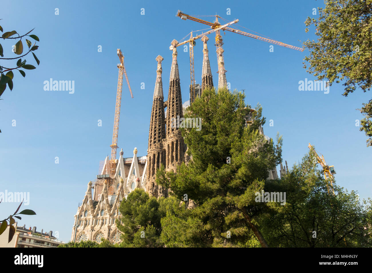 Barcelone Espagne Fa Ade De La Nativit De La Sagrada Familia L