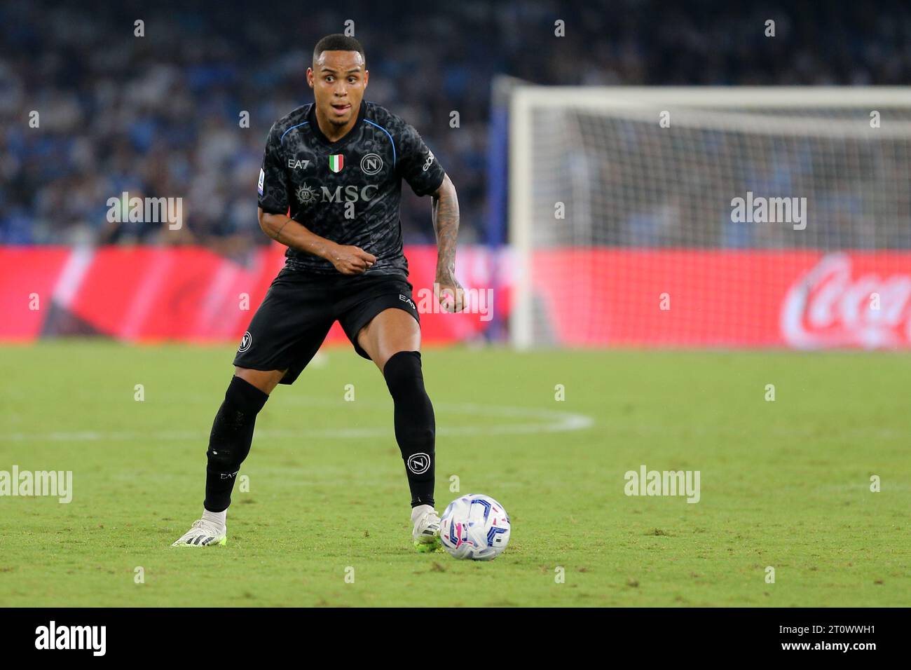 Natan Bernardo De Souza Della Ssc Napoli In Azione Durante La Partita