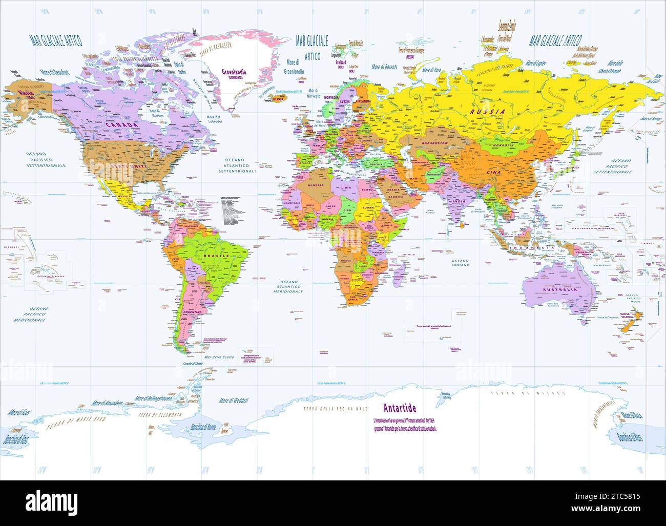 Mappa Politica Dell Africa Italiano Immagini Vettoriali Stock Alamy