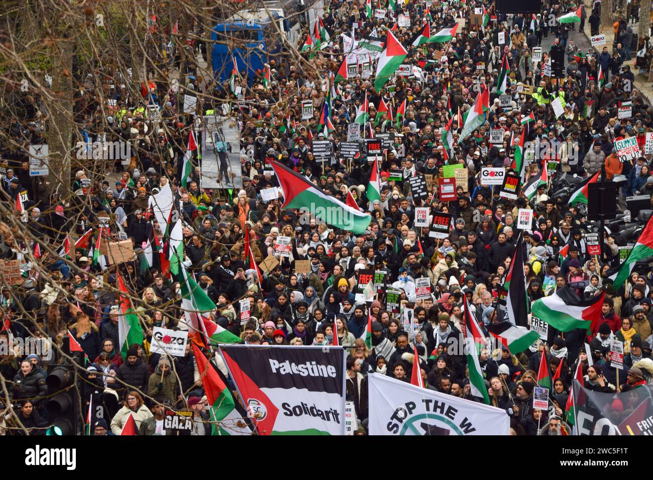 Gennaio Londra Inghilterra Regno Unito Manifestanti Su