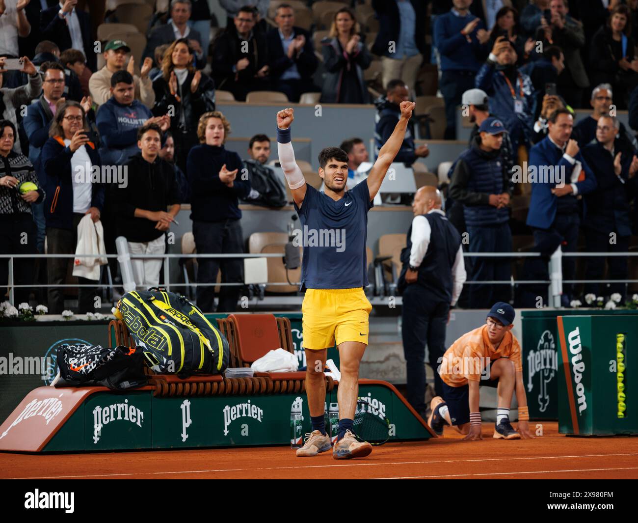 Roland Garros 29 Maggio 2024 Carlos Alcaraz ESP Sconfigge Jesper De