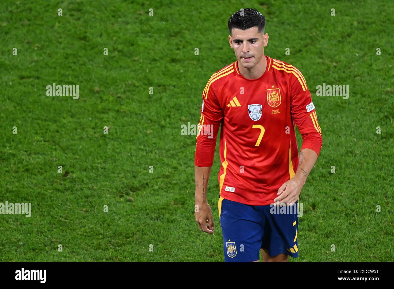 Gelsenkirchen Alvaro Morata Di Spagna Durante La Partita Uefa Euro