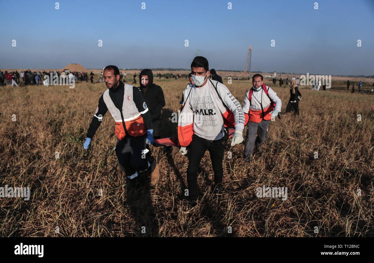 La Striscia Di Gaza La Palestina 22 Mar 2019 I Dimostranti