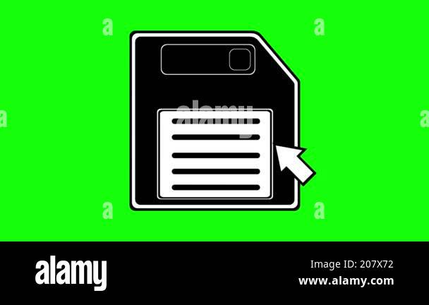 video animation black and white icon arrow shape mouse cursor clicking ...