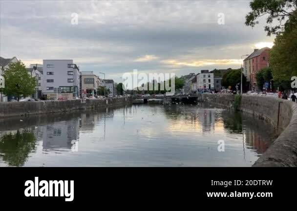 Buildings in the city of Cork, Ireland. Beautiful street views and ...