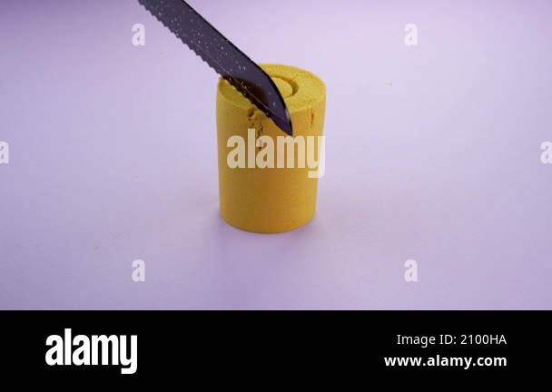 Very Satisfying and Relaxing Kinetic Sand ASMR video. Cutting anti