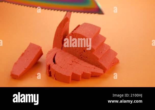 Very Satisfying and Relaxing Kinetic Sand ASMR video. Cutting anti