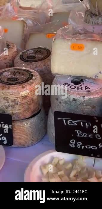 different types of cheeses and their prices at the market tasting