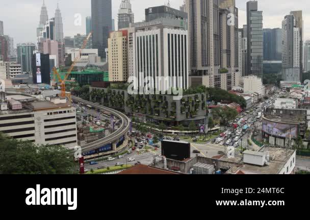Kuala Lumpur, Malaysia - 24 Dec 2024: Cityscape and traffic around ...