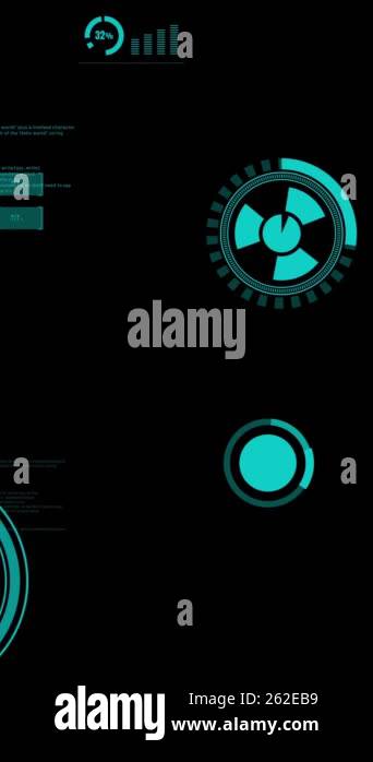 Visionary industry data dashboard presenting machine status . 3D ...