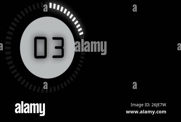 15 sec countdown animation. Circle shaped smooth animated indicator on ...