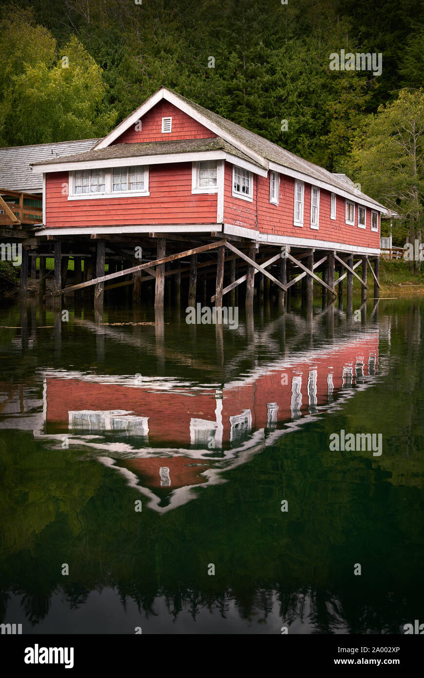 Telegraph Cove Boardwalk Building. The built on pilings