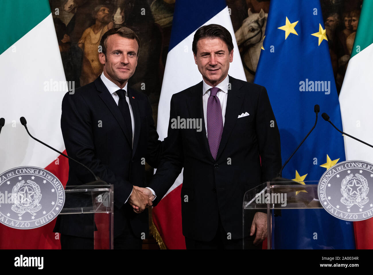MACRON ITALY PRIME MINISTER visual data 2