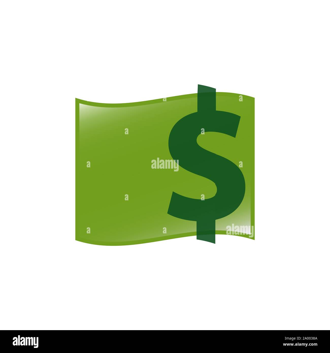 simple green money dollar logo design sign Icon symbol illustrations Stock Vector