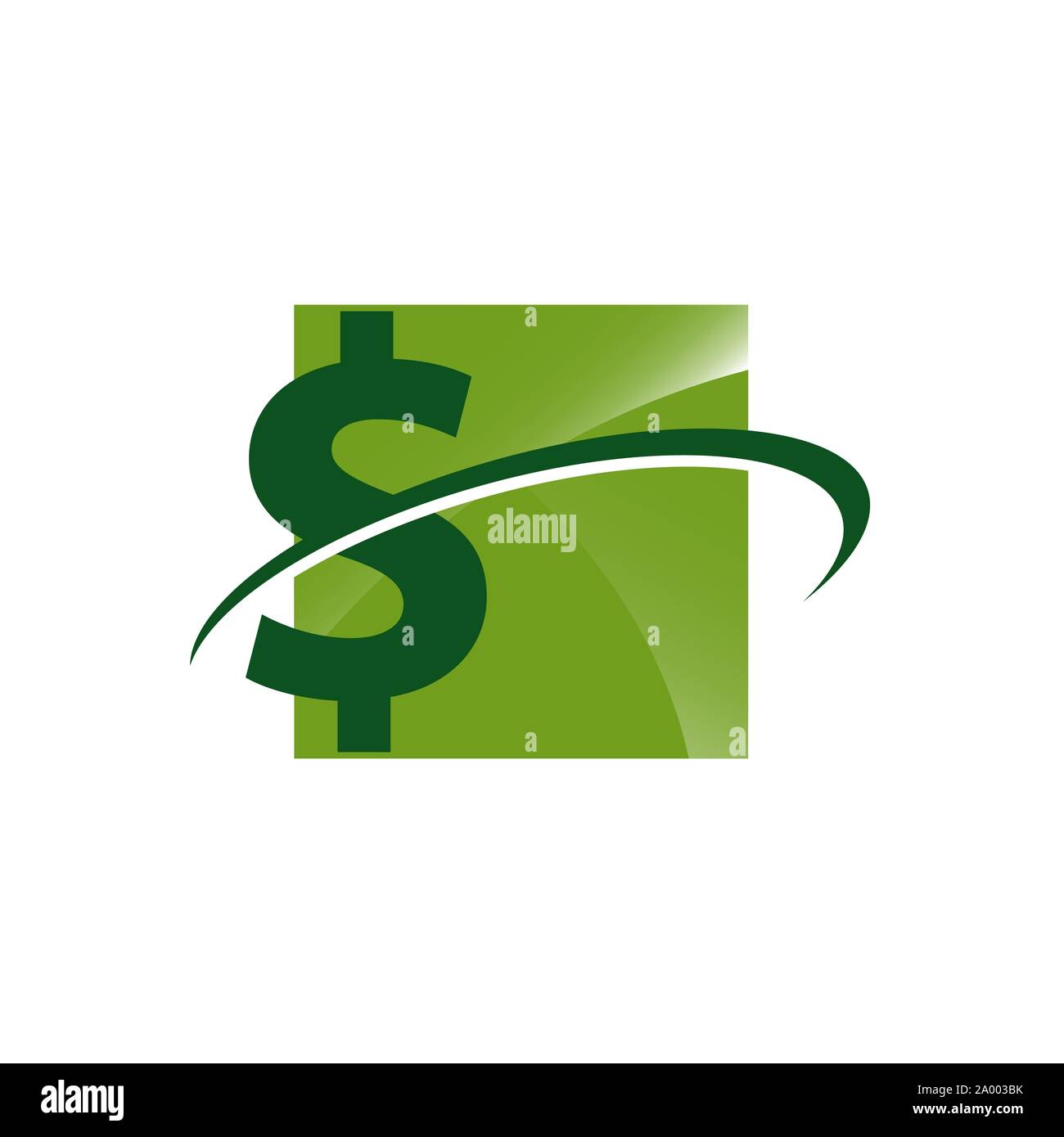 simple green money dollar logo design sign Icon symbol illustrations Stock Vector