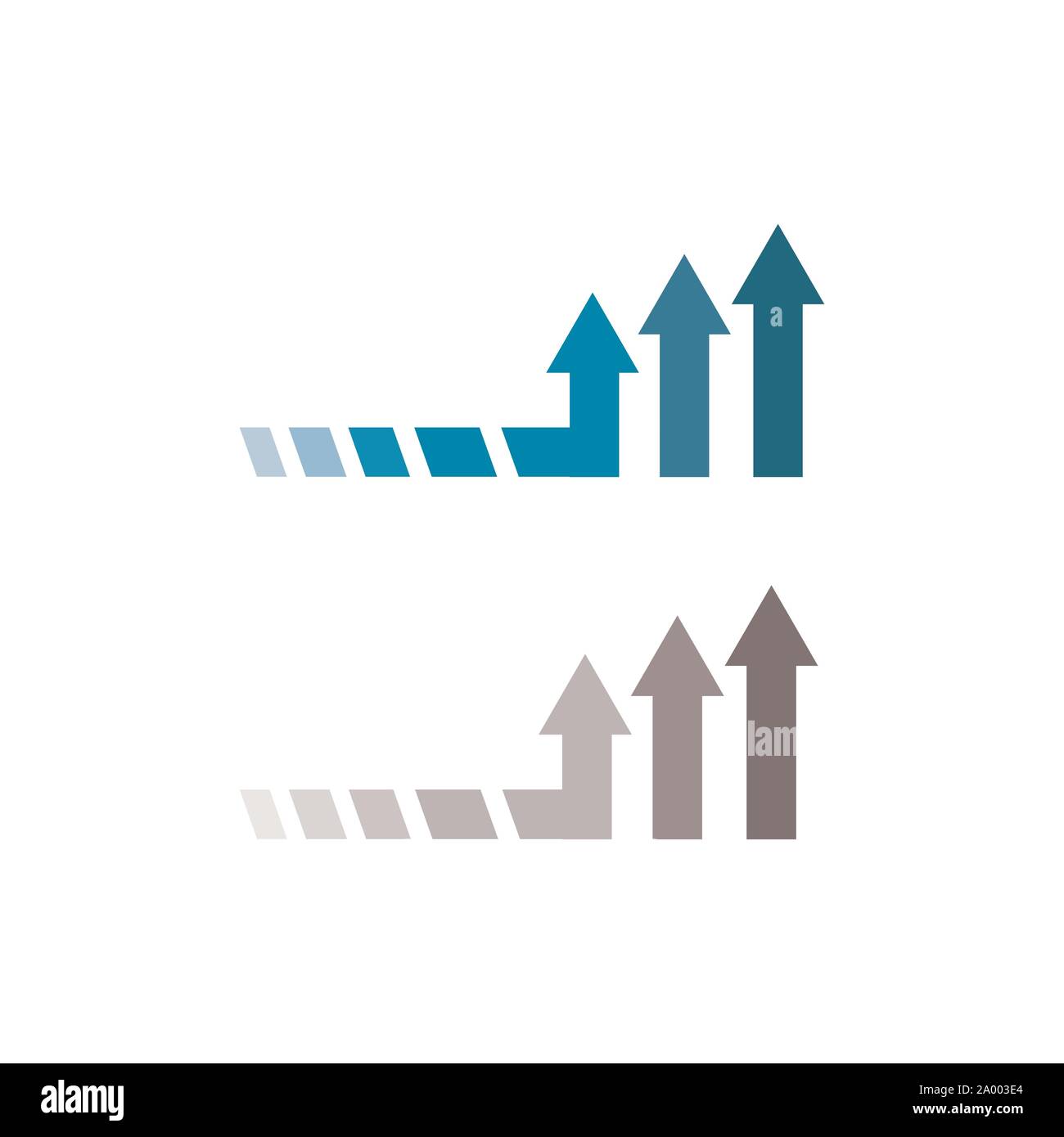 Stylish grow business Abstract Arrow logo design vector icon template Stock Vector