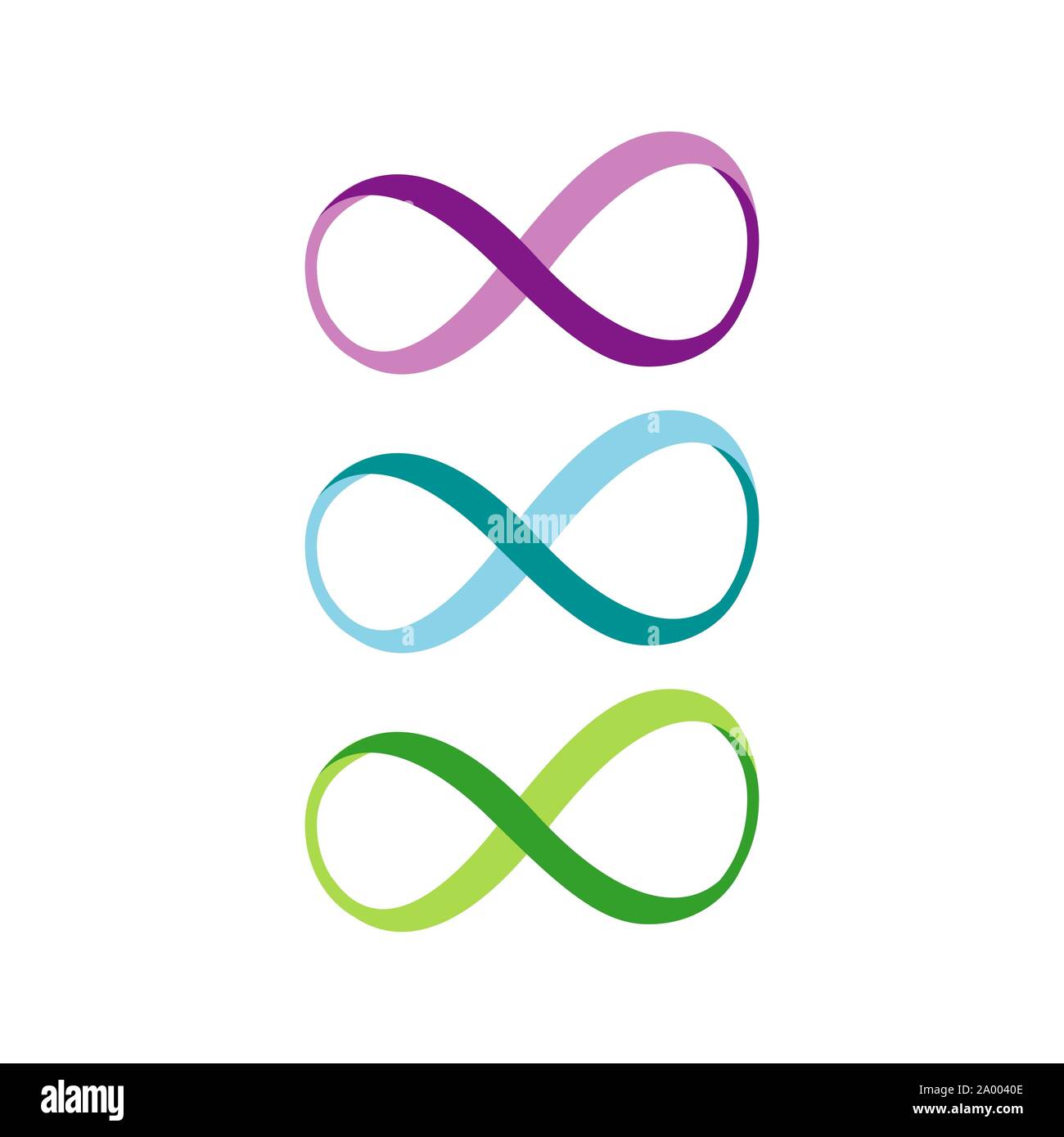 creative concept of infinity logo design vector illustrations Stock Vector