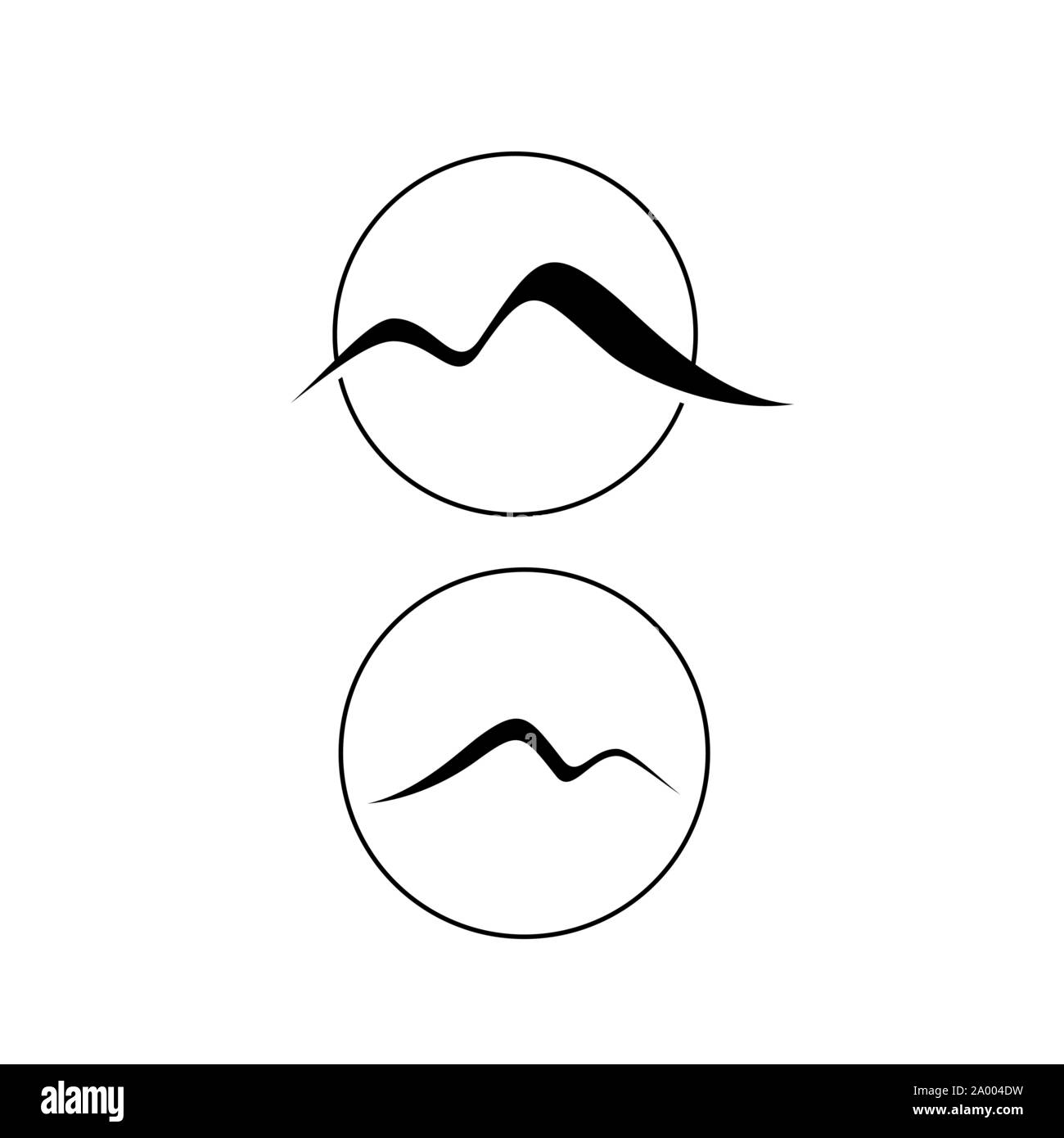 stylish Simple M letter Mountain logo vector design Stock Vector
