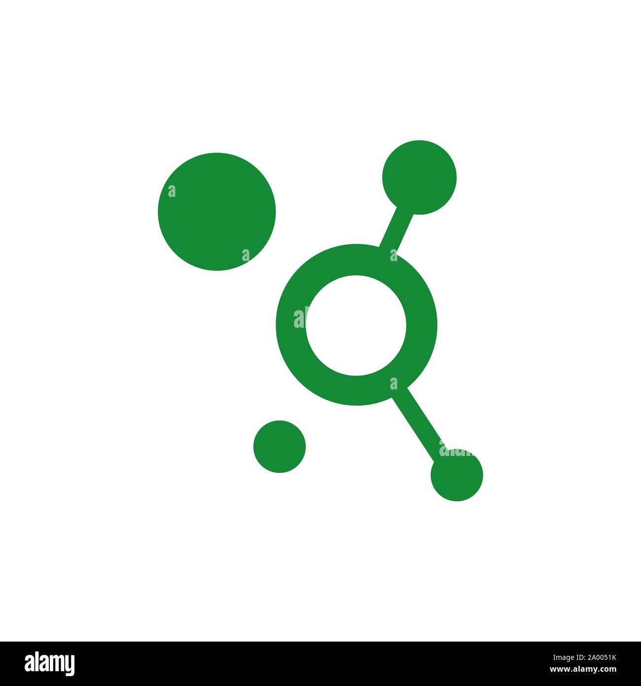 abstract neuron cell biotech molecule atom nanotechnology logo vector icon Stock Vector