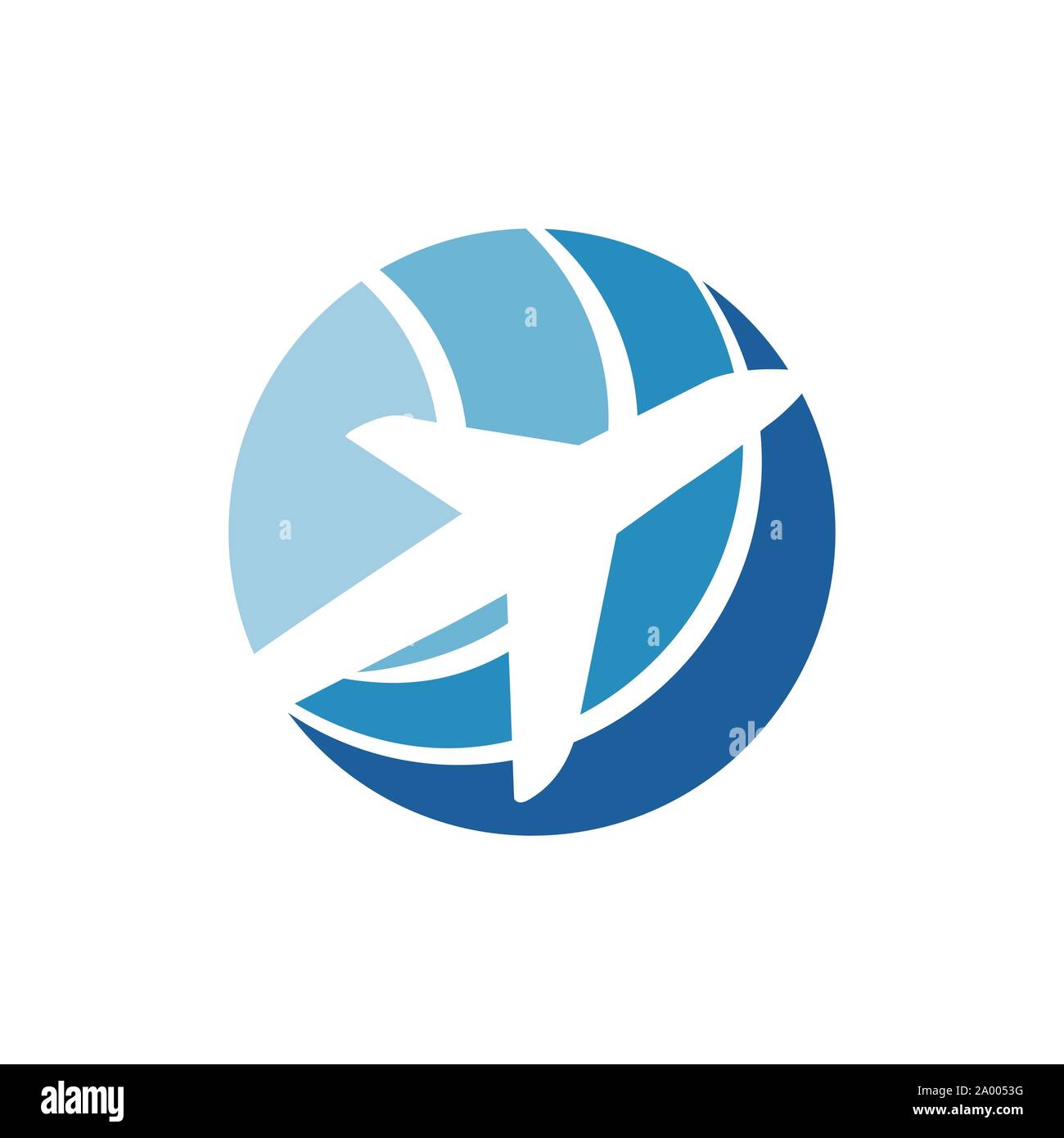 travel globe and airplane logo vector icon illustrations Stock Vector
