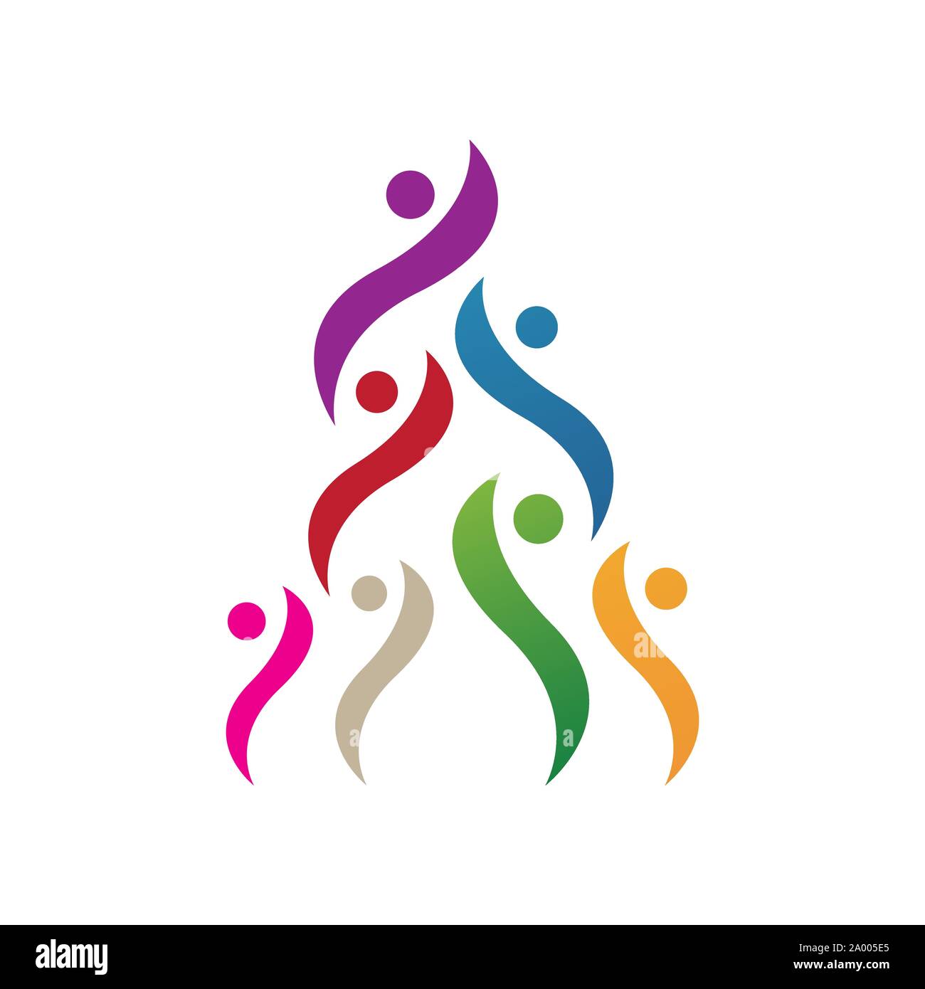 Colorful Circle Group Of People Togetherness Unity Logo Design Vector Symbol Illustration Stock Vector Image Art Alamy