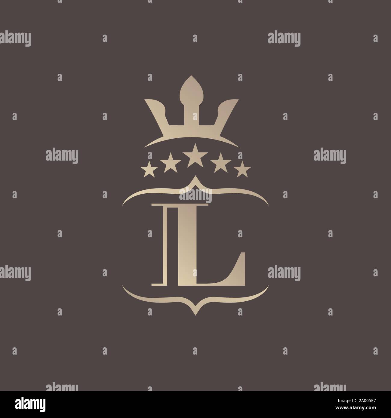 classic and elegant letter L for vintage luxury logo design vector illustration Stock Vector