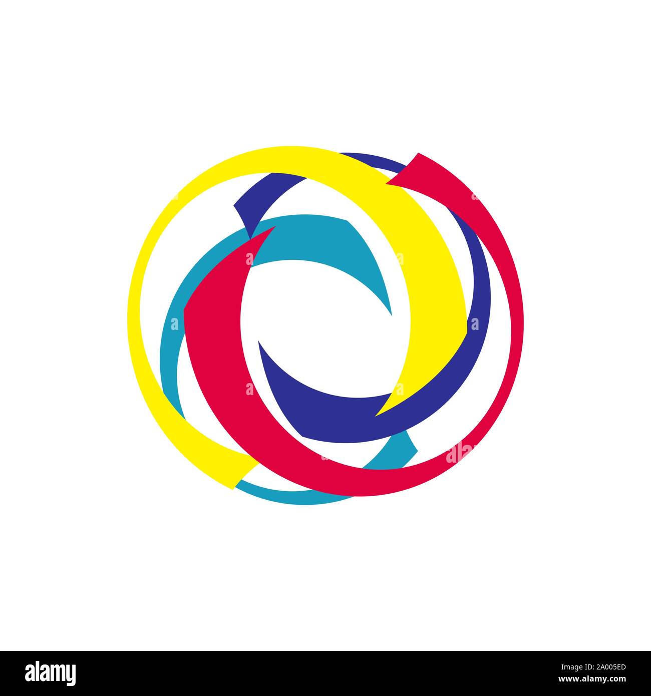 colorful circle group of people togetherness unity logo design vector symbol Illustration Stock Vector