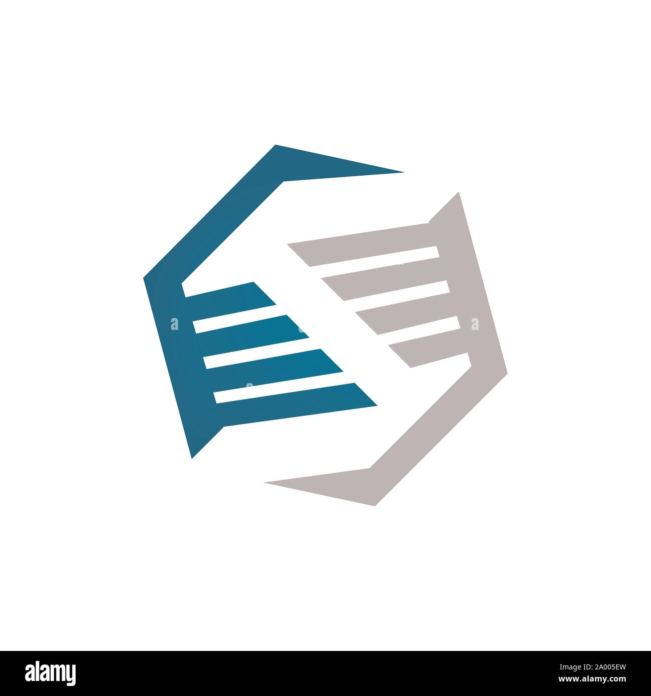 Hexagon logo vector icon Stock Vector Images - Alamy