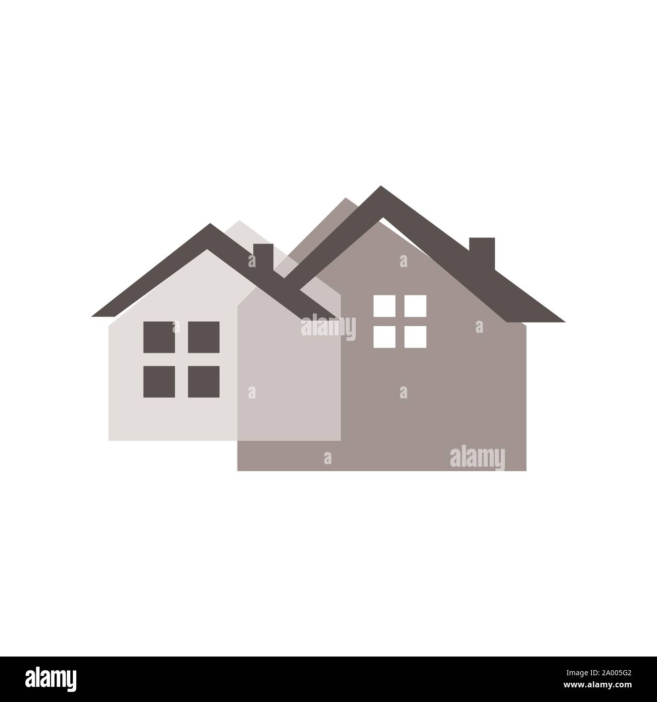 House abstract Home Construction architecture Real Estate Realty logo design vector concept illustrations Stock Vector