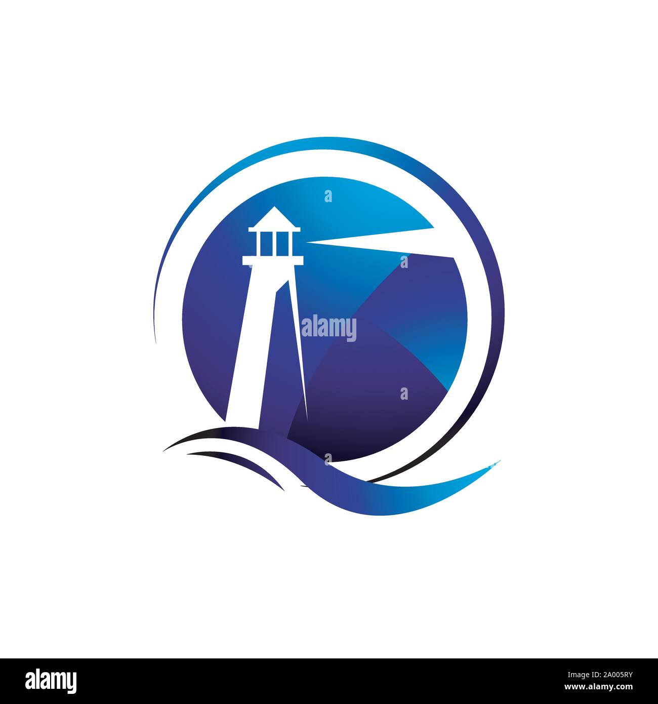 a Beacon Lighthouse logo design Stock Vector