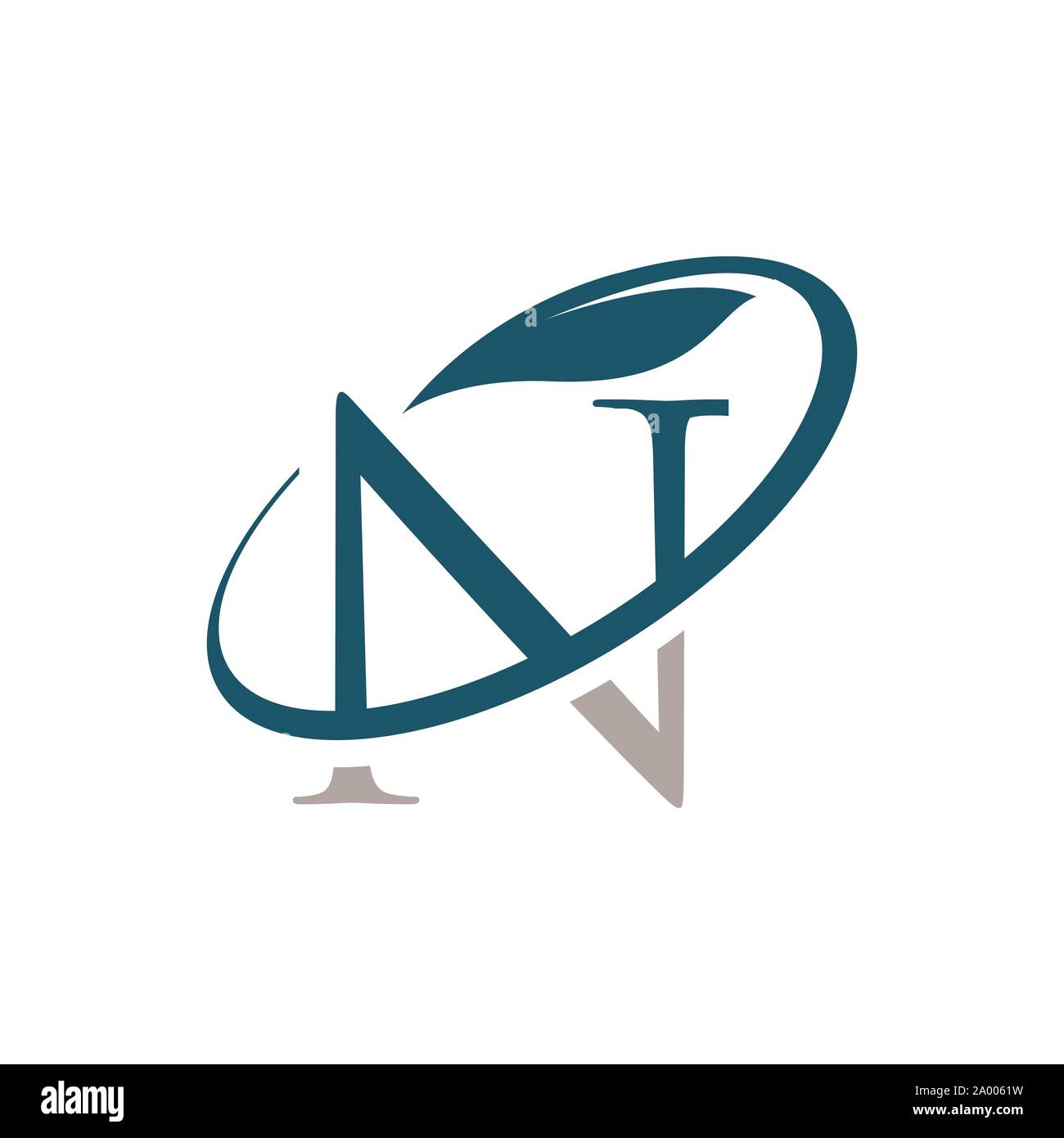 Logo N, Initial Letter N Logo, Blue Color Square Alphabet Icon Design, letter logo N ilustration eps 10 Stock Vector