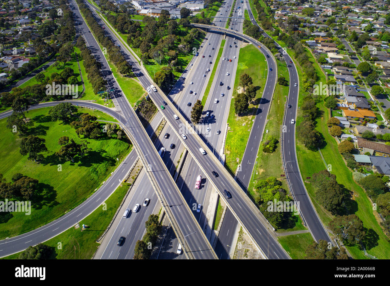 Highway interchange aerial hi-res stock photography and images - Alamy