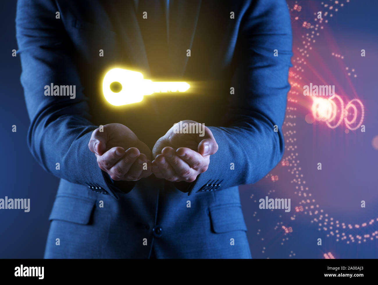 The concept with key to success illustration Stock Photo - Alamy