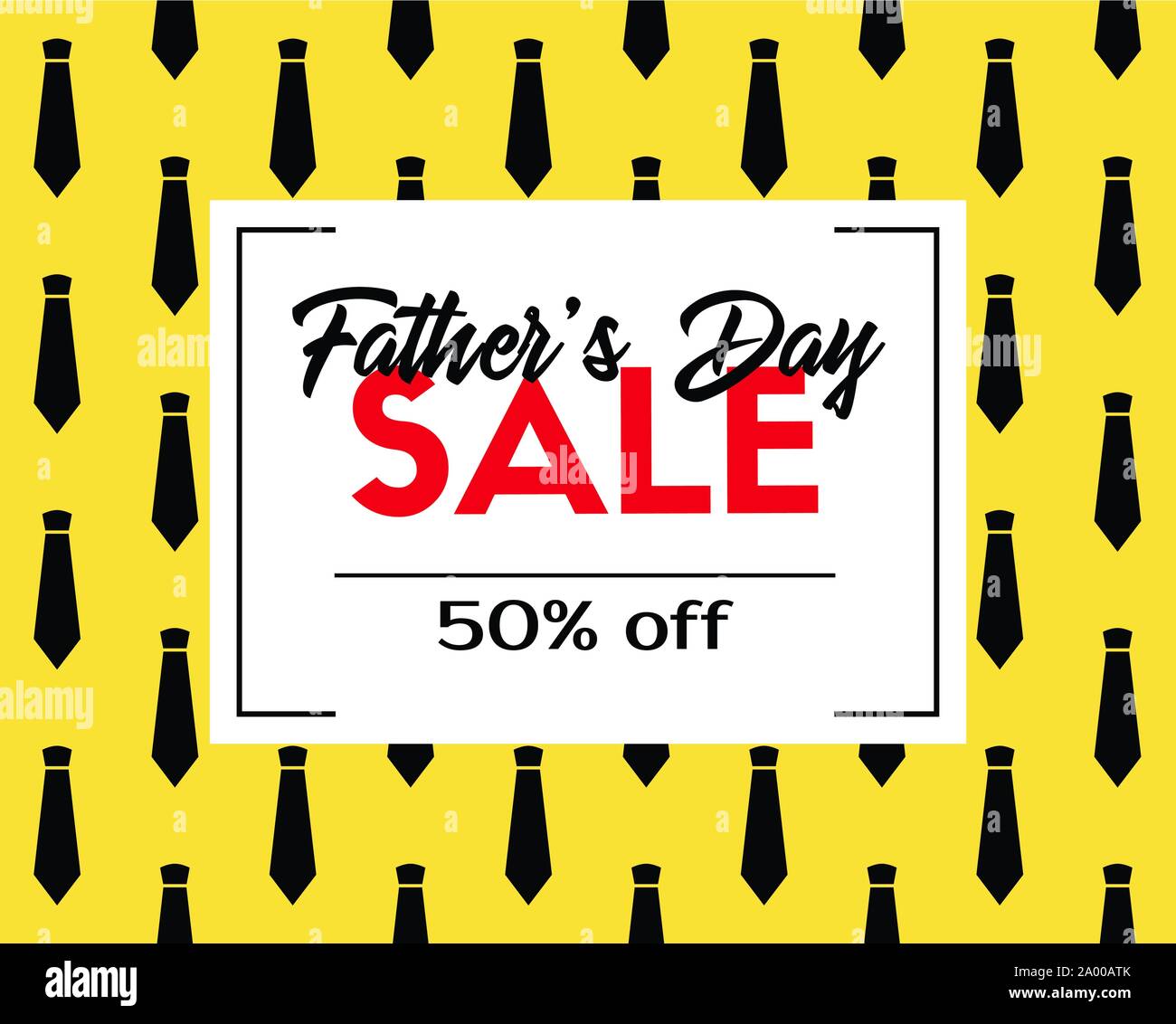 Fathers day sale. Vector discount template Stock Vector